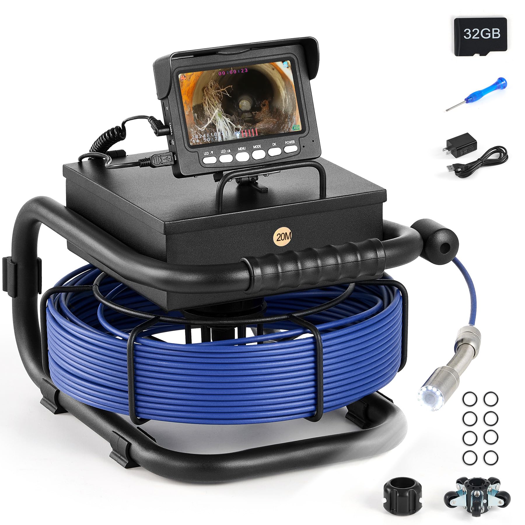 Amazon.com: ZELCAN Sewer Camera, Drain Camera 66FT with 4.3 in
